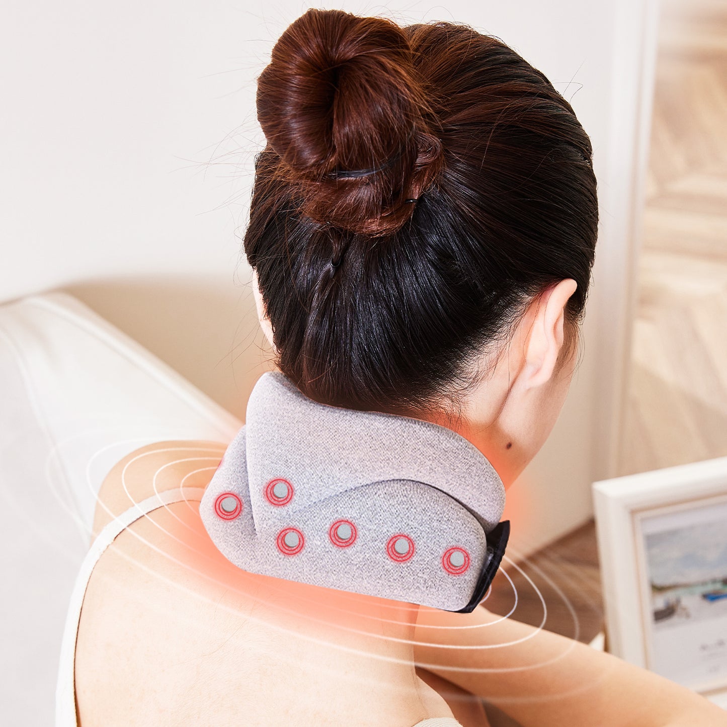 Magnetic Field Therapy Cervical Collar Soft Neck Support Relieves Pain & Pressure in Spine Go7am